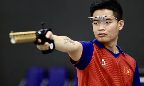 Xạ thủ Phạm Quang Huy đang đứng vị trí 33 trên Bảng xếp hạng tranh vé Olympic 2024