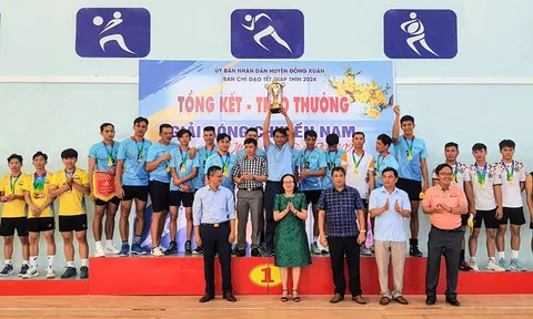 Xã Xuân Sơn Bắc vô địch giải Bóng chuyền huyện Đồng Xuân năm 2024