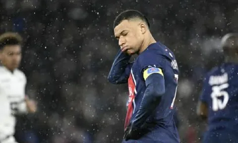 Vòng 23 Ligue 1: Kylian Mbappe rời sân sớm, PSG giành 1 điểm trên sân nhà