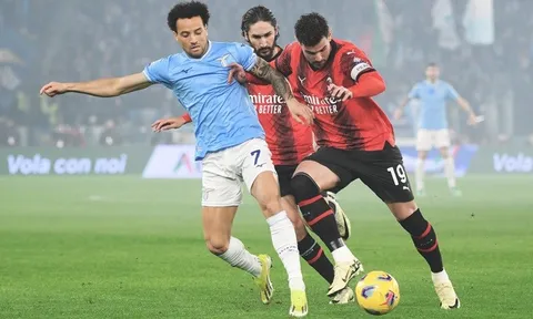 Vòng 27 Serie A 2023-2024: Milan thắng Lazio nhờ lợi thế được chơi hơn người