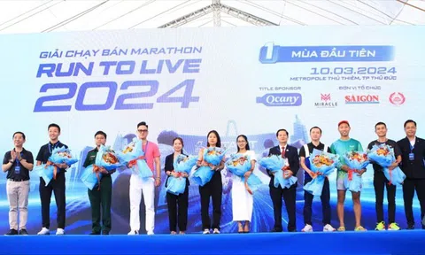 Hơn 7.000 vận động viên tham gia tranh tài ở giải Chạy Bán Marathon Run To Live 2024