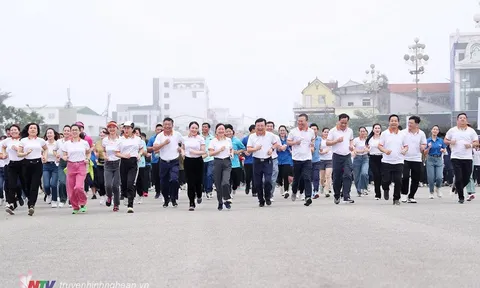 Nghệ An: Gần 3.000 người tham gia Ngày chạy Olympic vì sức khỏe toàn dân năm 2024