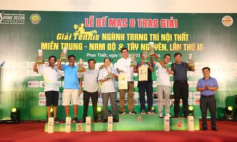 Bế mạc giải Tennis ngành Trang trí Nội thất miền Trung Nam Bộ và Tây Nguyên lần thứ 15