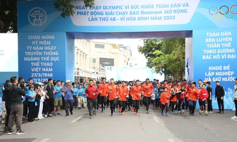 4.500 người tham gia phát động Ngày chạy Olympic, giải chạy Báo Hànộimới mở rộng lần thứ 49 - Vì hòa bình năm 2024