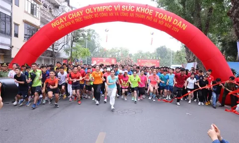Gần 2.500 cán bộ, chiến sĩ tham gia Ngày chạy Olympic vì sức khỏe toàn dân năm 2024