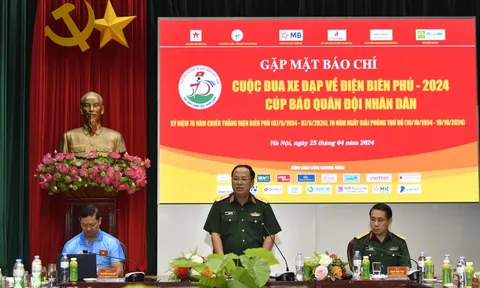 70 vận động viên chuyên nghiệp tranh tài tại Cuộc đua Xe đạp "Về Điện Biên Phủ năm 2024 - Cúp Báo Quân đội nhân dân"