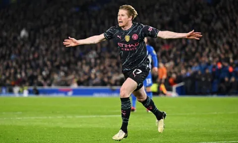 Kevin De Bruyne được khen ngợi sau khi làm được điều chưa từng thấy trong sự nghiệp