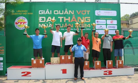 Bộ Quốc phòng và Văn phòng Quốc hội vô địch giải Quần vợt Đại thắng mùa Xuân 2024 