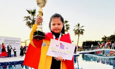 Giải vô địch cờ Nhanh, cờ Chớp thanh thiếu niên thế giới 2024: Kỳ thủ Nguyễn Vũ Bảo Châu giành huy chương vàng cờ Chớp