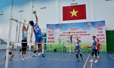 Khai mạc giải Bóng chuyền truyền thống nông dân tranh Cúp “Bông lúa vàng” tỉnh Quảng Ngãi năm 2024