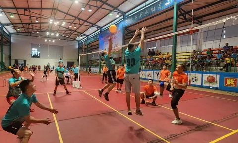 280 vận động viên tranh tài giải Bóng chuyền hơi trung, cao tuổi tỉnh Cao Bằng năm 2024