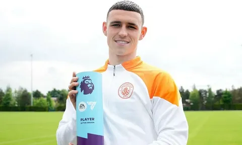 Phil Foden giành giải thưởng "Cầu thủ hay nhất Premier League"