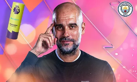 Huấn luyện viên Pep Guardiola được tôn vinh tại Premier League