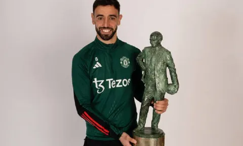 Tiền vệ Bruno Fernandes tiến gần kỷ lục của Cristiano Ronaldo và David de Gea