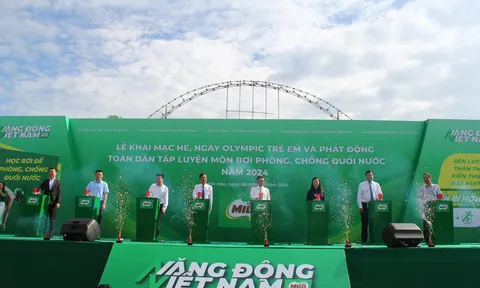 Khai mạc hè, Ngày Olympic trẻ em và phát động toàn dân tập luyện môn Bơi phòng, chống đuối nước năm 2024