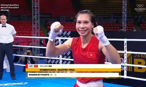 Võ sĩ Hà Thị Linh vào bán kết tranh vé trực tiếp dự Olympic 2024