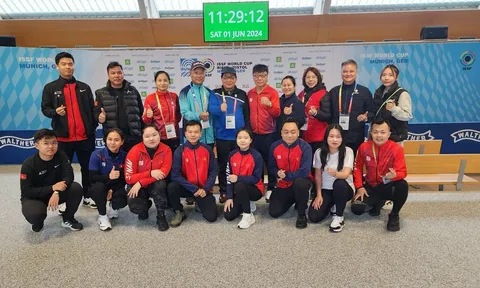Trịnh Thu Vinh và Phạm Quang Huy thi đấu chưa thành công tại ISSF World Cup 2024