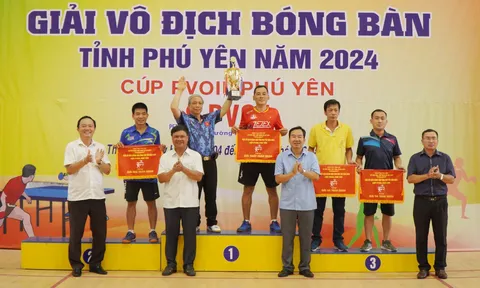 Thành phố Tuy Hòa nhất toàn đoàn giải vô địch Bóng bàn tỉnh Phú Yên năm 2024