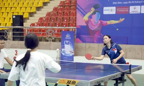 Gần 100 vận động viên tranh tài giải Bóng bàn Báo Điện Biên Phủ 2024