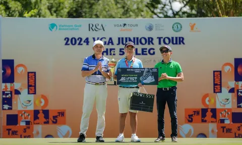 Golfer Lê Minh Nghĩa vô địch chặng 5 VGA Junior Tour 2024