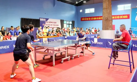 Hơn 110 vận động viên tranh tài giải Bóng bàn Báo Hà Giang năm 2024