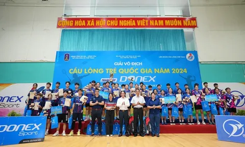 Giải vô địch Cầu lông trẻ quốc gia năm 2024: Thành phố Hồ Chí Minh giữ vững ngôi vô địch đồng đội