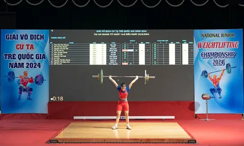 Gần 200 lực sĩ tranh tài tại giải vô địch Cử tạ trẻ quốc gia năm 2024