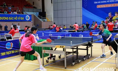 Gần 500 tay vợt tranh tài giải Bóng bàn trẻ - Thiếu niên - Nhi đồng tỉnh Hải Dương mở rộng lần thứ 24