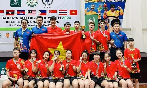 Đội tuyển bóng bàn Việt Nam dự giải vô địch trẻ châu Á 2024