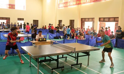 136 vận động viên tranh tài giải vô địch Bóng bàn tỉnh Bắc Giang
