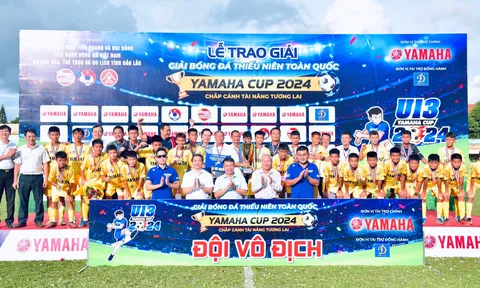 Sông Lam Nghệ An bảo vệ thành công ngôi vô địch giải Bóng đá Thiếu niên (U13) toàn quốc - Yamaha Cup 2024