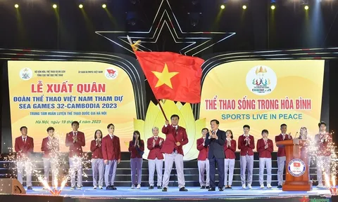 Lễ xuất quân đoàn Thể thao Việt Nam tham dự Olympic 2024 diễn ra ngày 17/7