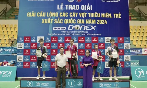 Kết thúc giải Cầu lông các tay vợt thiếu niên, trẻ xuất sắc quốc gia 2024