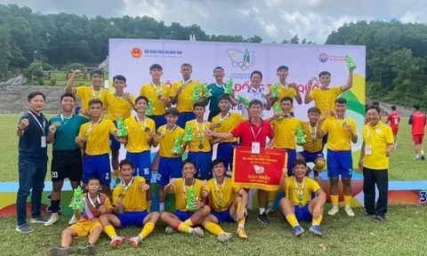 Đồng Tháp vô địch Bóng đá nam THPT tại Hội khỏe Phù Đổng toàn quốc lần thứ X