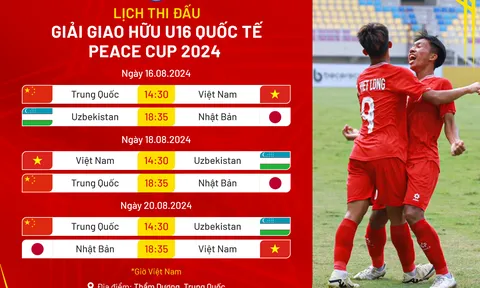 Đội tuyển U16 Việt Nam lên đường tham dự Giải Bóng đá U16 quốc tế - Peace Cup 2024