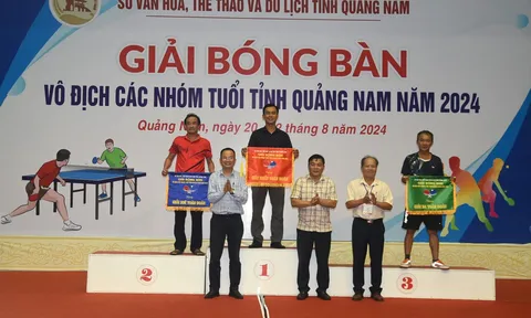 Tam Kỳ nhất toàn đoàn giải Bóng bàn vô địch các nhóm tuổi tỉnh Quảng Nam năm 2024
