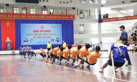 Thái Nguyên xếp thứ nhất toàn đoàn Giải vô địch trẻ và thiếu niên Kéo co toàn quốc
