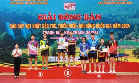 Giải Bóng bàn các cây vợt xuất sắc trẻ, thiếu niên, nhi đồng quốc gia 2024: CAND-T&T giành vị trí nhất toàn đoàn