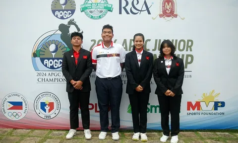 Đội tuyển golf Việt Nam tạm xếp hạng 6 tại APGC Junior Championship