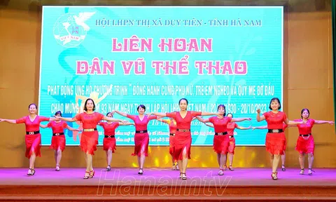 Phụ nữ huyện Duy Tiên đẩy mạnh phong trào luyện tập văn nghệ, thể thao