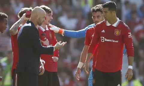 Cristiano Ronaldo khơi lại mâu thuẫn với huấn luyện viên Erik ten Hag