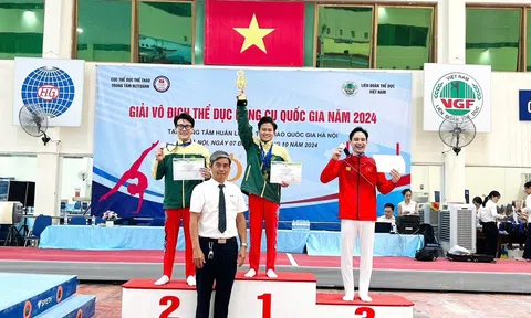 Giải vô địch Thể dục dụng cụ quốc gia năm 2024: Thành phố Hồ Chí Minh xếp thứ nhất toàn đoàn