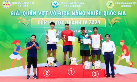 Giải vô địch Quần vợt Năng khiếu Quốc gia - Cúp Phước Thành IV 2024: Thành phố Hồ Chí Minh xếp thứ nhất toàn đoàn