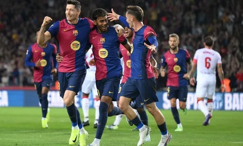 Vòng 10 La Liga 2024-2025: Lewandowski lập cú đúp giúp Barcelona đại thắng Sevilla