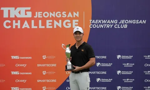 Golfer Trần Lê Duy Nhất vô địch chặng 3 giải Golf TKG Jeongsan Challenge