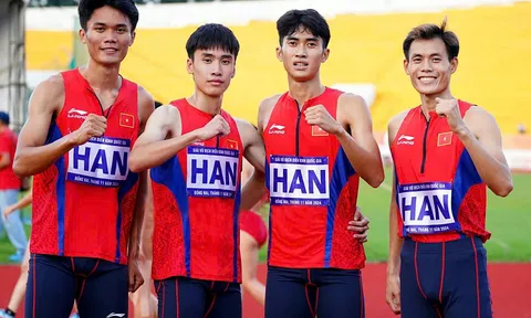 Giải vô địch Điền kinh quốc gia năm 2024: Hà Nội tiếp tục thâu tóm trọn bộ huy chương vàng nội dung tiếp sức 4x400m