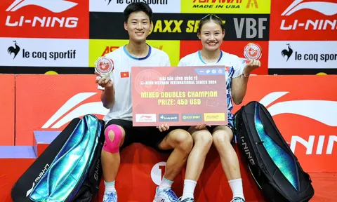 Giải Cầu lông quốc tế Li-Ning 2024: Trần Đình Mạnh và Phạm Thị Khánh giành ngôi vô địch đôi nam nữ