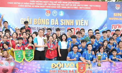 Giải Bóng đá sinh viên trường Đại học Mở Hà Nội diễn ra thành công và đầy cảm xúc