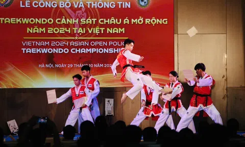 Hơn 2.000 vận động viên tranh tài tại giải Taekwondo Cảnh sát châu Á mở rộng 2024