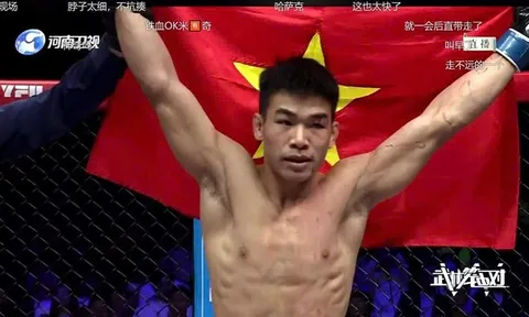Võ sĩ Trần Ngọc Lượng thắng knock-out đối thủ tại giải MMA Trung Quốc